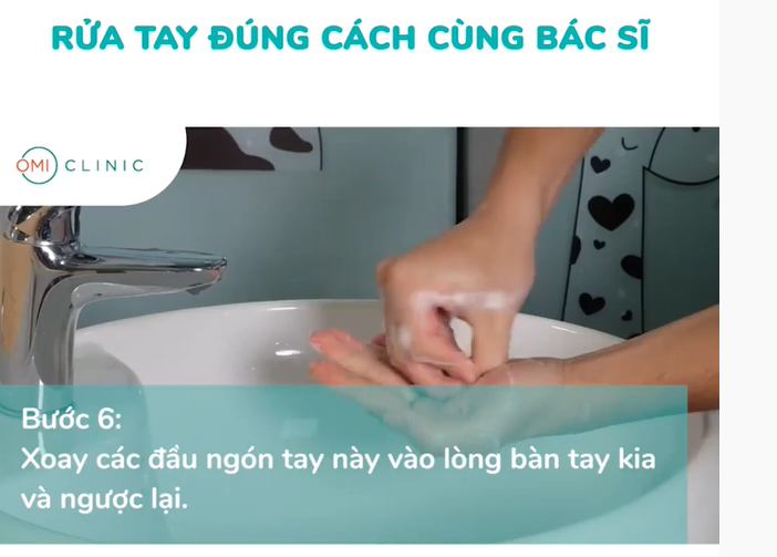 Hướng dẫn rửa tay bằng xà phòng đúng cách 4